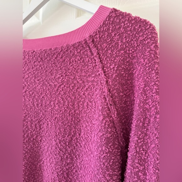 VICI Textured Fuchsia Bubble Sleeve Sweater Small Cozy Knit NWOT Fall Holiday - Picture 13 of 16